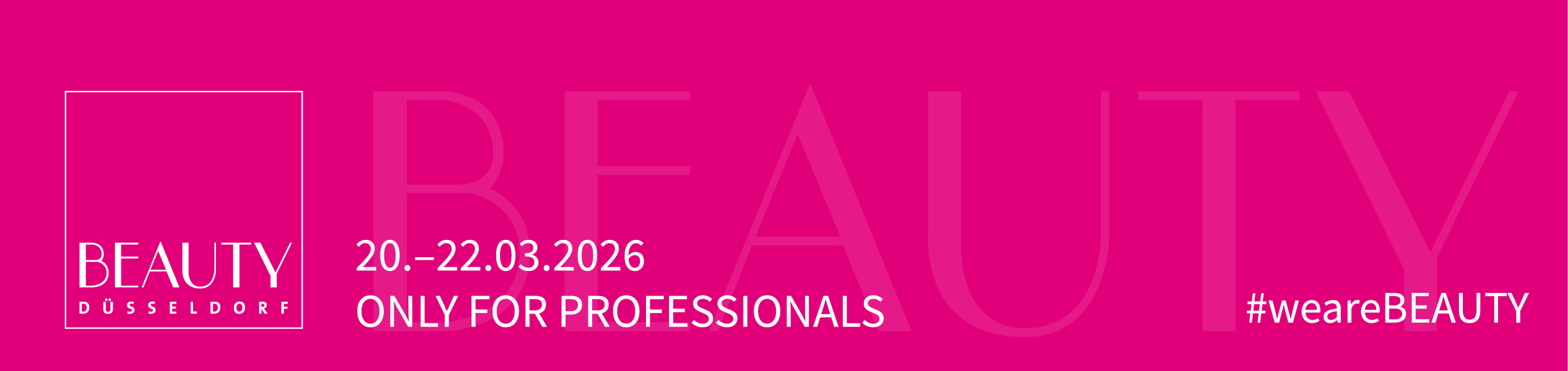 Ticketshop der BEAUTY DÜSSELDORF 2026